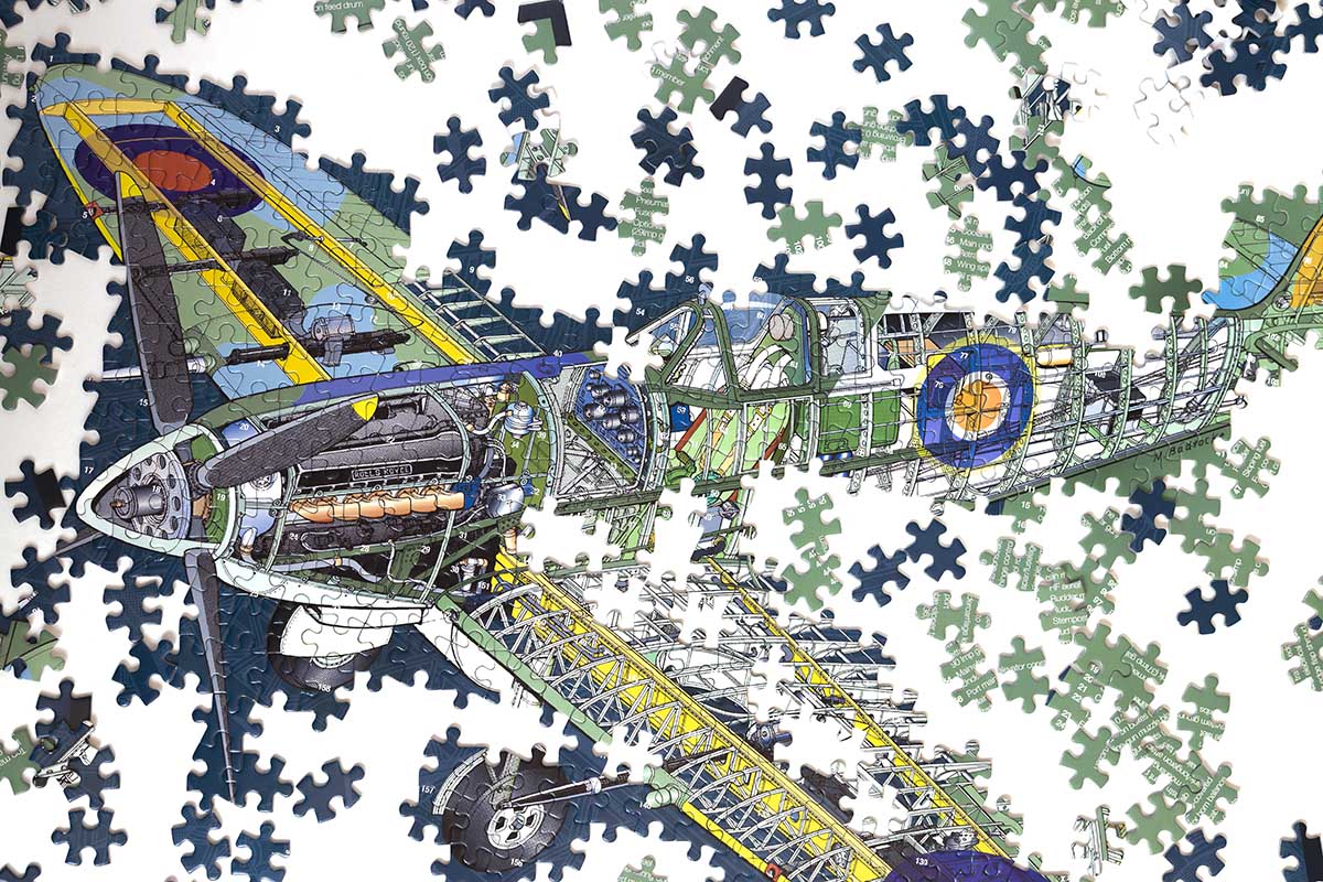 supermarine spitfire mark IX colour jigsaw pieces